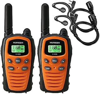 Walkie Talkies for Adults Long Range Two Way Radios with Earpieces - PMR Walky Talky VOX Hand Free 5km with Flashlight LCD Backit