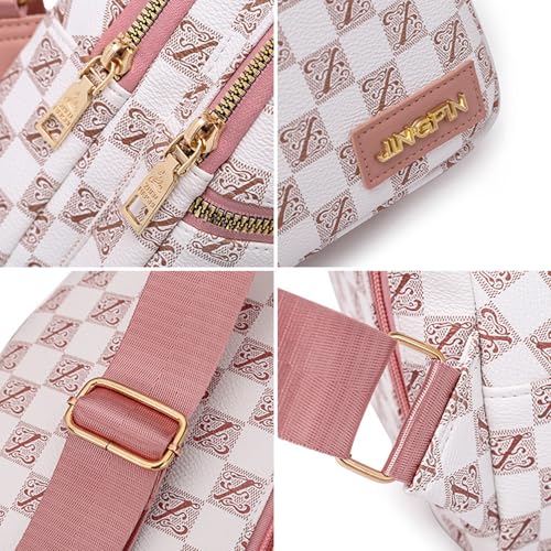 Hebetag Leather Sling Bag Casual Crossbody Daypack for Women Lady Outdoor Travel Camping Hiking Fishing Shoulder Chest Pack4