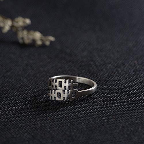 Bague réglable pour femmes en argent S925 rétro - 2