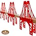 OrgMemory Train Bridge, 3 Suspension Bridge, Wooden Train Bridge, Train Tracks Compatible with All Major Brands