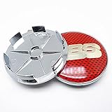  QUXING 4 Stück Radnabenkappen Nabendeckel, für BBS 68mm Auto Felgendeckel Zubehör Zierdeckel Emblem Logo Abzeichen Accessoires