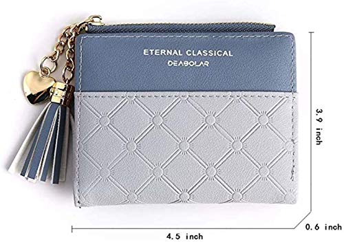 Image of Valentoria Womens Wallet Cute Elegant Long Slim Card Holder Case Minimalist Coin Purse Thin Tassels Zip Clutch Wallets for Girls Ladies | Cute
