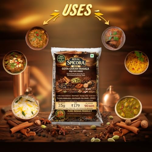 Image of Gota Garam Masala 25g (Pack of 1) | Whole Spices Mix | Premium Khada Garam Masala | Fresh & Aromatic | Ideal for Biryani, Curry & Indian Cooking