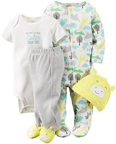 Carter's Unisex Baby 4 Pc Sets 126g361, Yellow, 3 Months