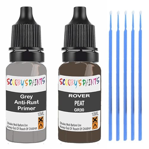 SCOOBYS PAINTS BACK IN THE MIX Touch Up Paint For Rover Peat Gr30 Scratch Stone Chip Repair With Grey Primer