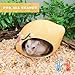 MinrzPet Hamster Houses and Hideouts, Ceramic Lemon Shape Hamster Hide, Small Animal Habitat Decor, Cage Accessories for Hamster, Gerbil, Gecko, Rat and Other Small Animals