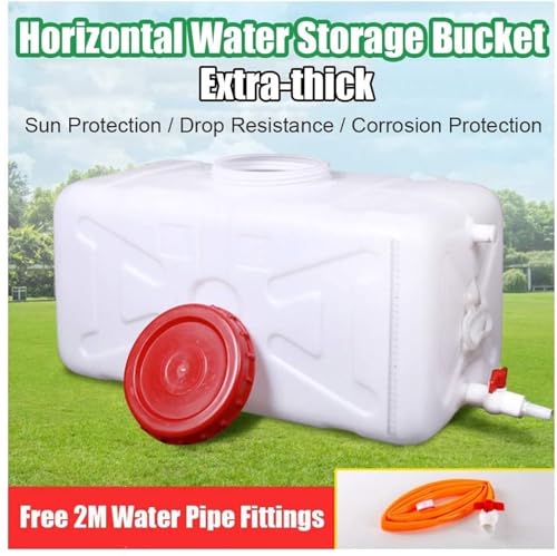 FIXARE Thick Plastic Water Storage Tank 50L/100L/150L/200L Emergency Water Storage Camping & Hiking Water Storage Tank Bucket Rainwater Collection Tank(150L)