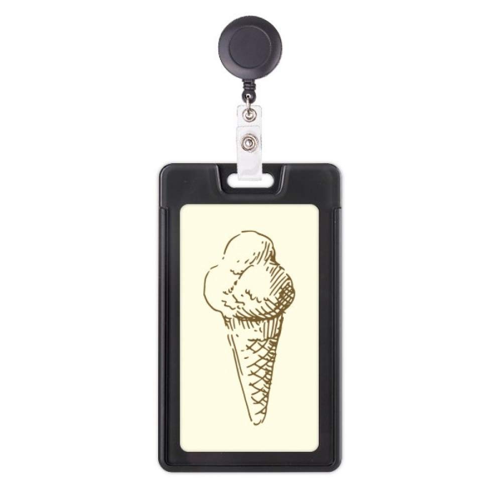 Badge rétractable crème glacée douce étui mignon idée cadeau collègue