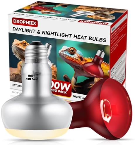 REPTI ZOO 75W Reptile Heat Lamp Bulb — side view showing full product dimensions