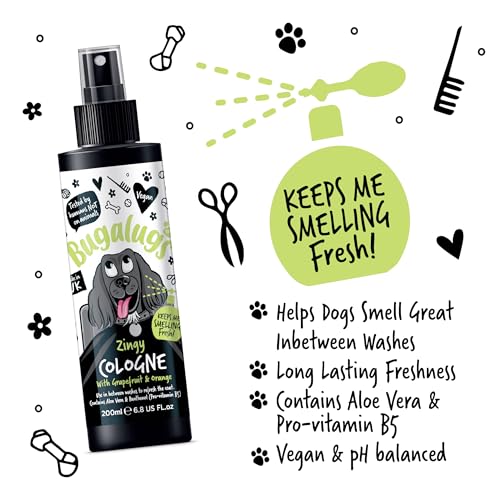 Cologne für Hunde – 200 ml – Grapefruit und Orange – Duftspray mit Zitrusfrucht, erfrischend und Deodorant für sauberes Haar, natürliche Formel für den täglichen Gebrauch und empfindliche Haut