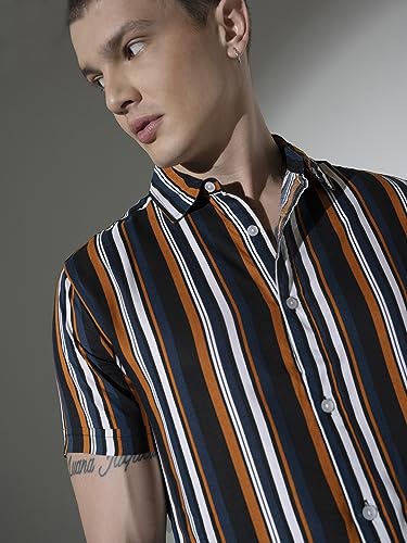 Image of Hubberholme Men's Rayon Relaxed Fit Printed Half Sleeve Resort Shirt