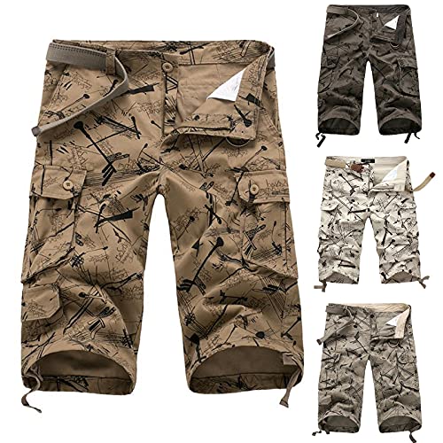 Pantalon de survêtement court décontracté homme en coton pour marche et plein air