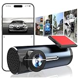 1080P Dash cam Car Recorder,Metal Material with WiFi & APP, Easy to Stick, Night Vision, 24H Parking Mode, Loop Recording Hidden Driving Recorder On-Dash Cameras,Adjustable arm, Comes with 32G Card