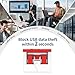 24PCS USB Metal Port Lock Blocker with 2 Keys - Secure USB-A Port Protector for PC/Laptop, Anti-Theft Data Security Lock, Dust & Moisture Proof Cover, Removable Type-A Connector Red