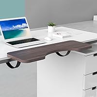 Vista 8 de Bandeja para teclado, extensión de escritorio, estante de cajón para teclado, bandeja de plataforma para teclado de computadora, instalación sin