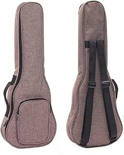 HOT SEAL Simple Linen 10MM Classic Thick Durable Ukulele Case Bag with Large