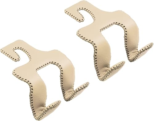 Miniatura 7 de AUCELI Gancho de cuero para reposacabezas de asiento de automóvil 2 en 1 2 soportes de almacenamiento de automóvil organizador de asiento trasero de