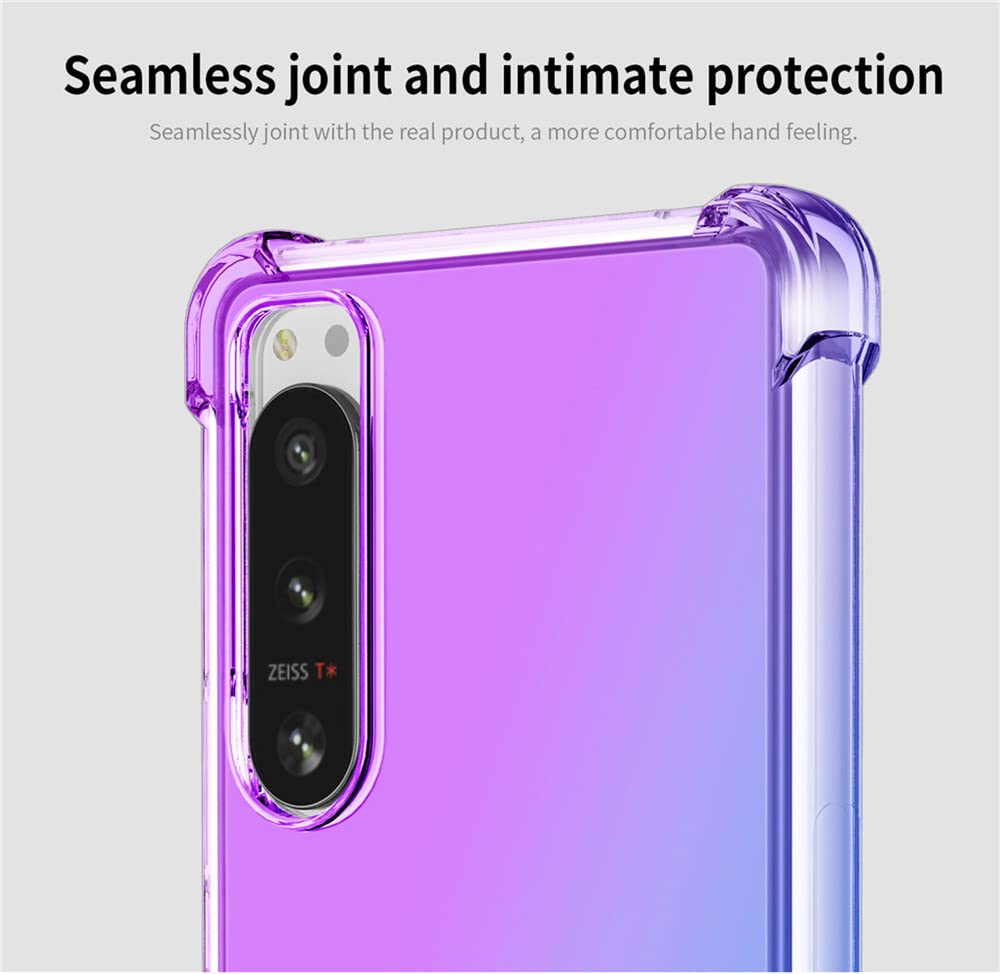 Foluu Custodia per Sony Xperia 1 V 2023, posteriore in PC rigido e morbido TPU paraurti protettivo antiurto resistente ai graffi per Sony Xperia 1 V