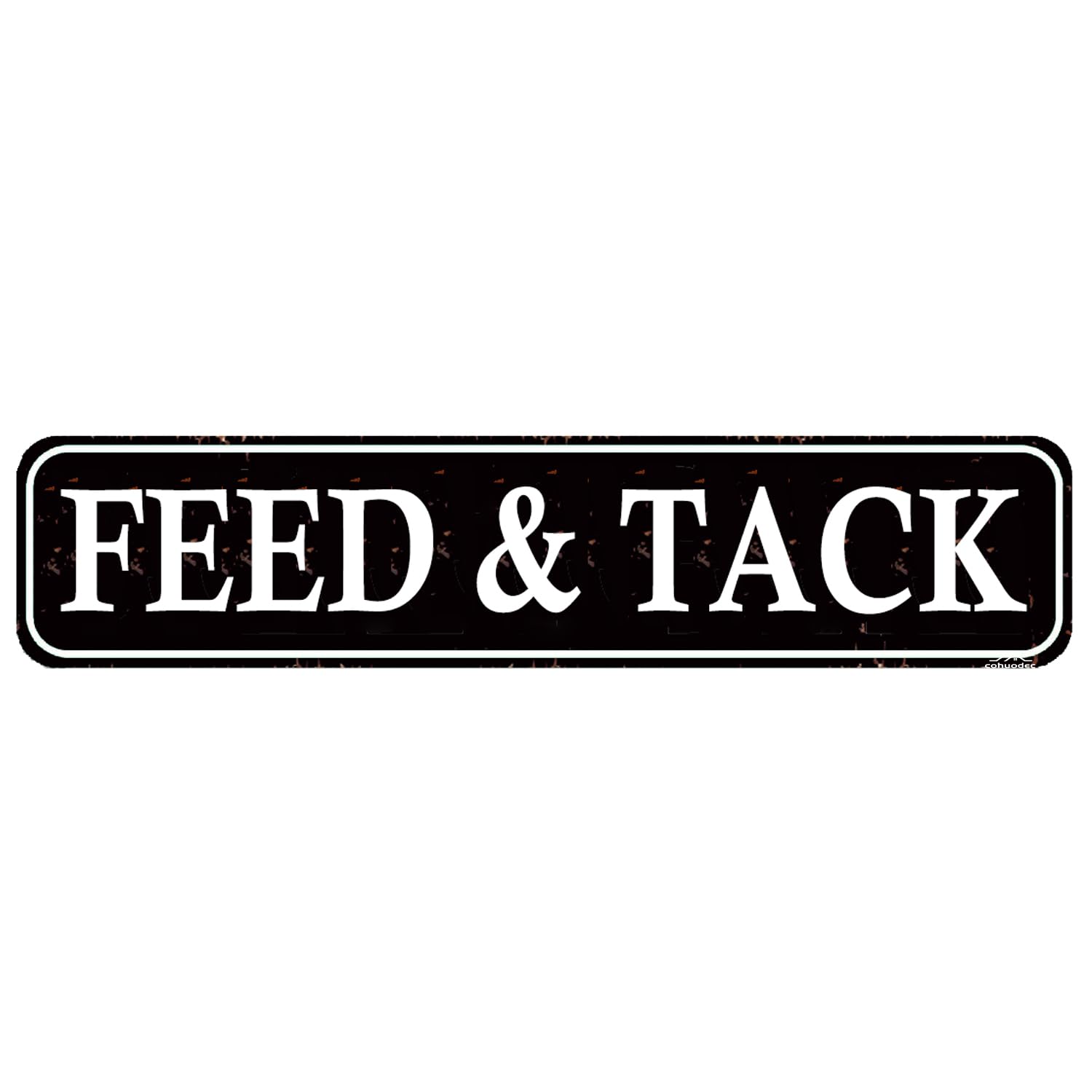 Feed & Tack Vintage Metal Sign - Rustic Farm & Stable Decor,4x16 Inch
