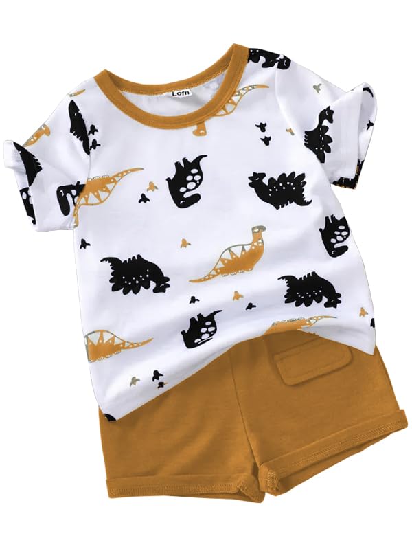 Lofn Stylish Printed Kids Clothing Sets baby boy dress baby girl dress (KDST78-WHCP) Lofn Stylish Printed Kids Clothing Sets baby boy dress baby girl dress (KDST78-WHCP)