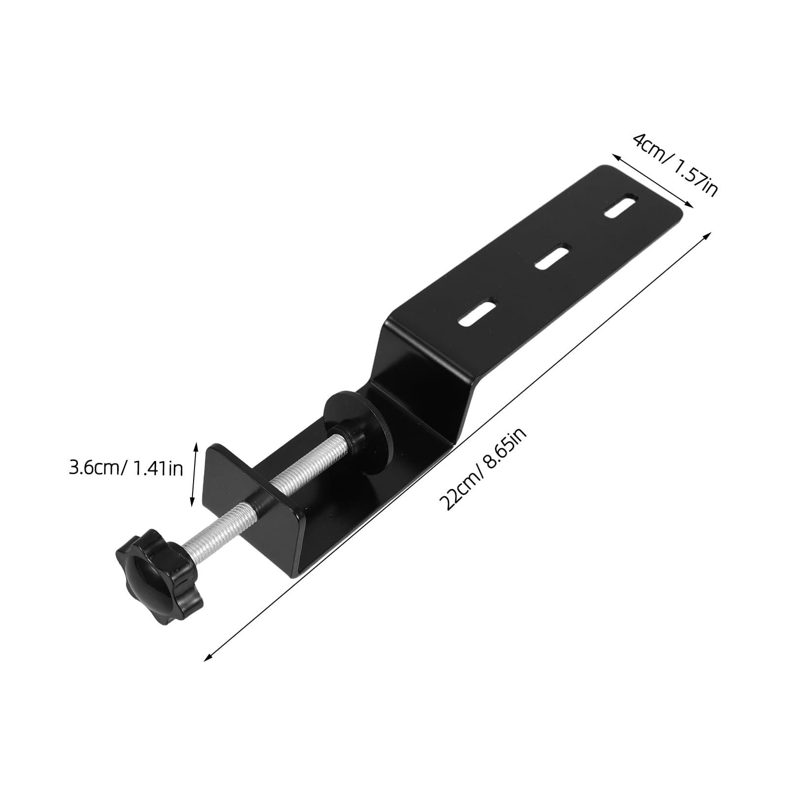 Lurrose Morsetto da Scrivania per Impieghi Gravosi 2 Pezzi, Supporto in Metallo Nero Staffa di Fissaggio per Pannelli da Tavolo Spessore 1-7 Cm, Accessori per Organizzazione
