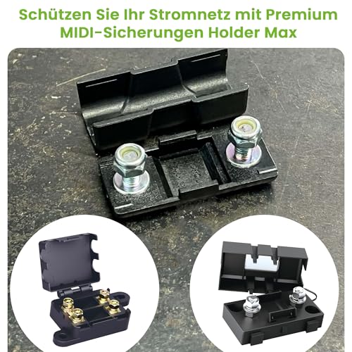 Offgridtec 30A MIDI-Sicherung Set für 58V DC-Systeme, Hochstrom-Streifen-Sicherungen mit Zink-Anschlüssen, Niedrigkontaktwiderstand, Funken-Schutz, Schraubmontage, RoHS & UL zertifiziert, 5-Pack