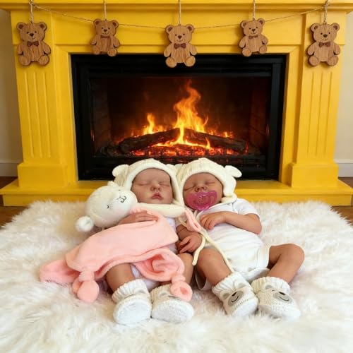 Reborn Babypuppen Silikon Ganzkörper Vinyl Zwillinge Mädchen – 18 Zoll Realistische Babypuppe Lebensechte Babys Zwillinge Puppen Waschbare Neugeborenen Baby Puppe für Kinder – Bild 5