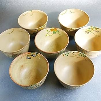 Amazon | 【茶道具】 数茶碗 神戸薩摩 秋の七草 *富永*冨永玄山* 7碗