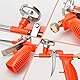 LYCXAMES PU Schaumpistole, 2 Stück Bauschaumpistole, Profi-Dosierpistole aus Metall, Pistolenschaum mit ergonomischem Kunststoffgriff für Heimwerker und Profi zum Verfüllen Abdichten, Orange