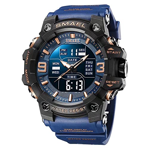 Smael Men's Military Watches Outdoor Sports Digital Watch Waterproof Led Date Alarm Wrist Watches For Men #TOP7