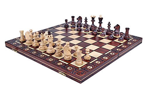 The Zaria Chess Set, Handcrafted, Elegant, Wooden Chess Pieces, Chess Board That Folds For Chess Piece Storage #TOP3