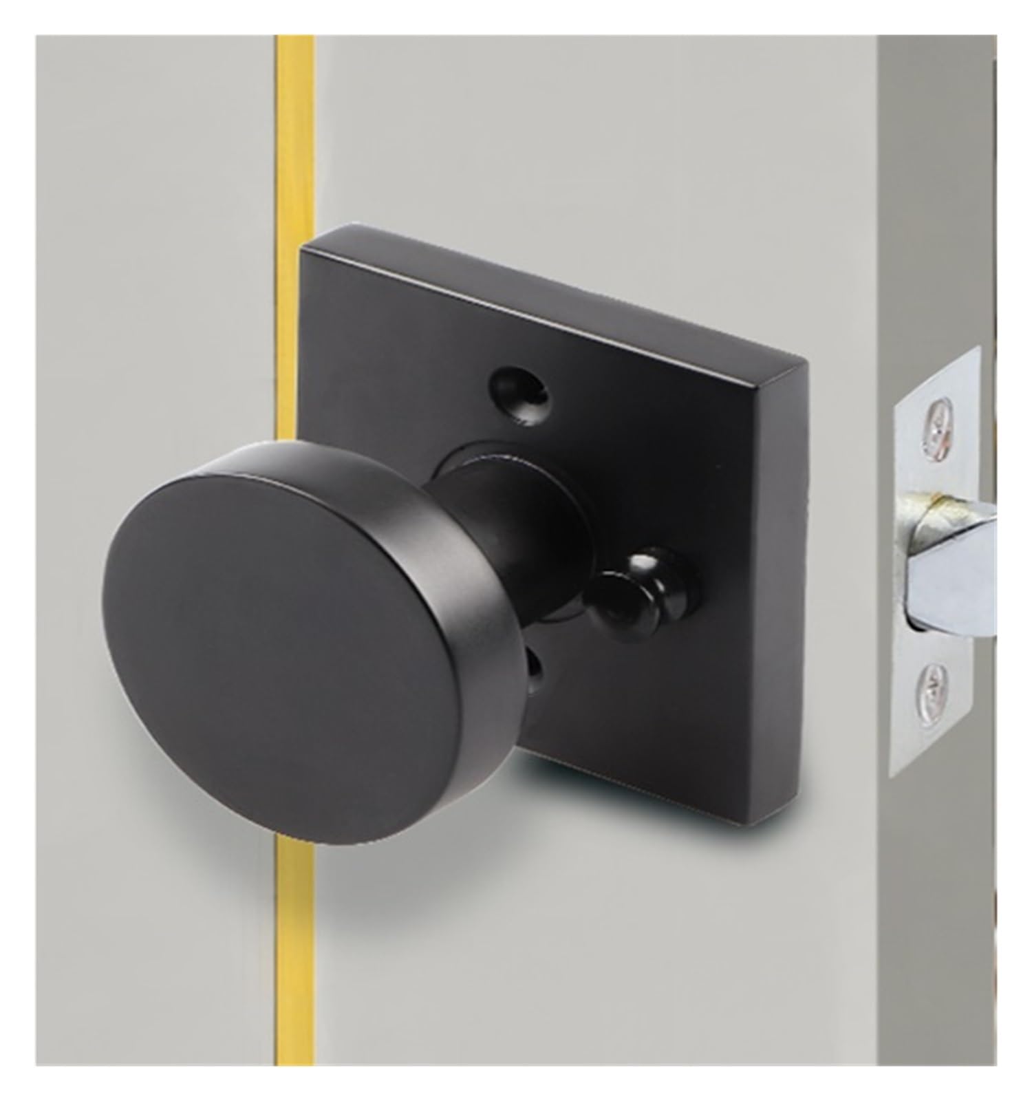 SJLOYNWQ Home Interior Door Locks Bathroom Wooden(Brushed Silver)