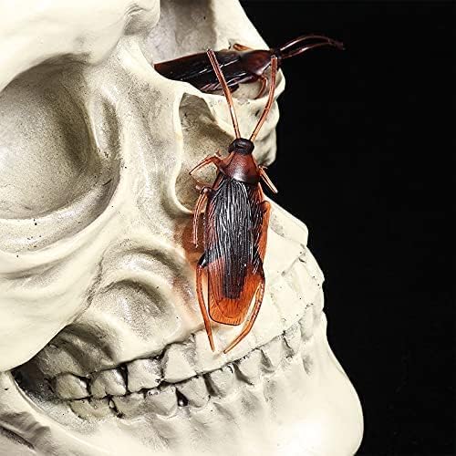 waiforu Prank Fake Roaches Model Fake Rubber Cockroach Roach Bug Roaches Toy Prank Funny Trick Joke Toys Plastic Bugs Lifelike Creepy Perfect for Halloween Project, Tricking People, Kid Playing (15)