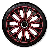  15 Zoll Radzierblenden / Radkappen Voltec pro Black red 15\