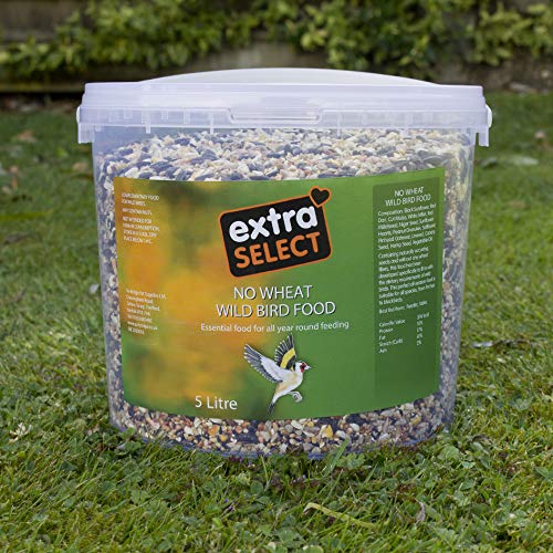 Extra Select No Wheat Wild Bird Food: Wheat Free Bird Seed for All Seasons, mixed Bird Feed - 5L Tub - Image 3