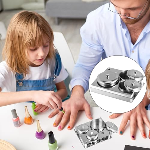 3 tazas de acrílico para líquido de uñas con tapas miniatura 7