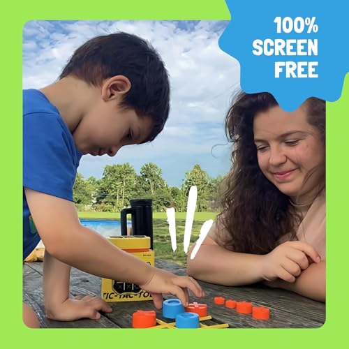 GiiKER Tic Tac Toe Bolt-Spiel, Original 3-in-1-Handheld-Puzzle-Spielkonsole, tragbare Reisespiele, Brettspiele für Kinder und Erwachsene, Geburtstagsgeschenke für Kinder ab 3 Jahren (Green)