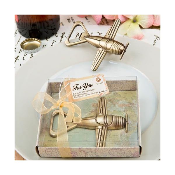 Lote de 20 Abrebotellas"Bon Voyage" en Caja de Regalo - Detalles Bodas Abridores Abrebotellas