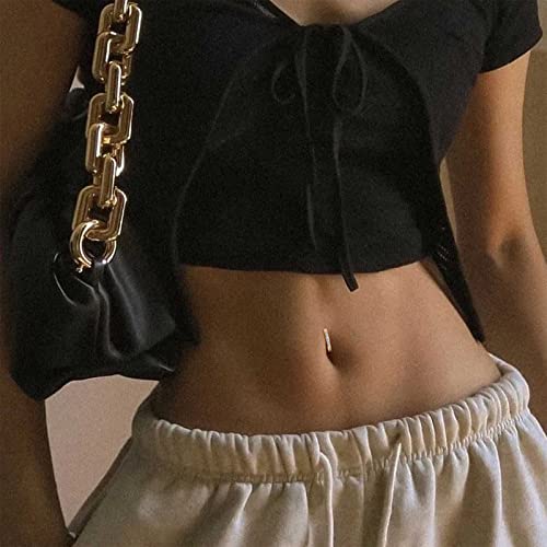 image for Jstyle 3Pcs 14G Clicker Belly Button Ring for Women Gold 316L Surgical