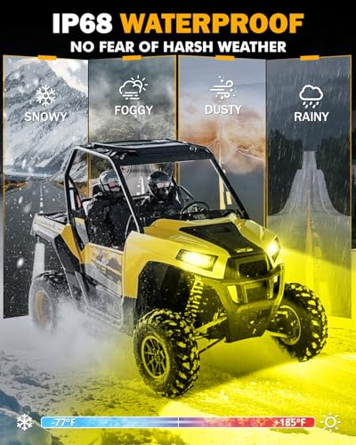 Image of Auxbeam 9005 H10 9145 Fog Light, 20000LM 3000K Golden Yellow 9005 Offroad Light or Fog Light