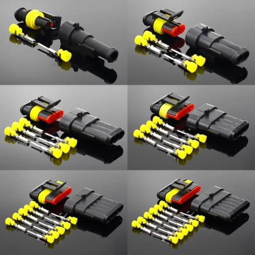 Conector de cable resistente al agua 2PIN con 5 sets para evitar cortos 3