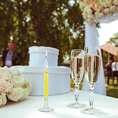 SOLUSTRE Lâmpada de Parafina de Óleo de Vidro Vela Recarregável Vela Vintage Querosene Romântica Can