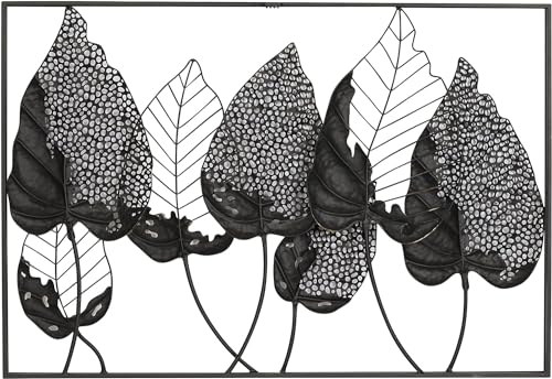Image of SHREE 'O' GREEN TECH Metal Multicolor Wall Decor Leaf Shaped Big Wall Hanging Decoration, Wall Art Frame Home Decor For Living Room Office Bedroom Hotel,30 Cm