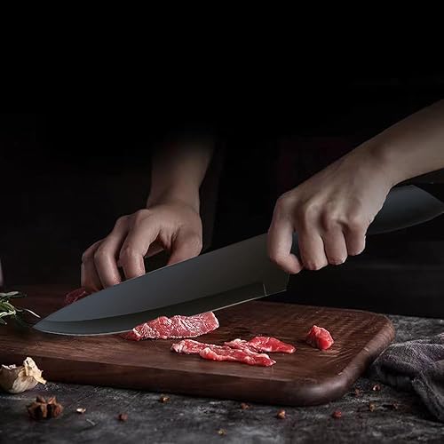 Miniatura 7 de wellsure Juego de cuchillos de cocina profesional, 7 piezas, juego de cuchillos de chef con hoja afilada de acero inoxidable forjado de alto carbono