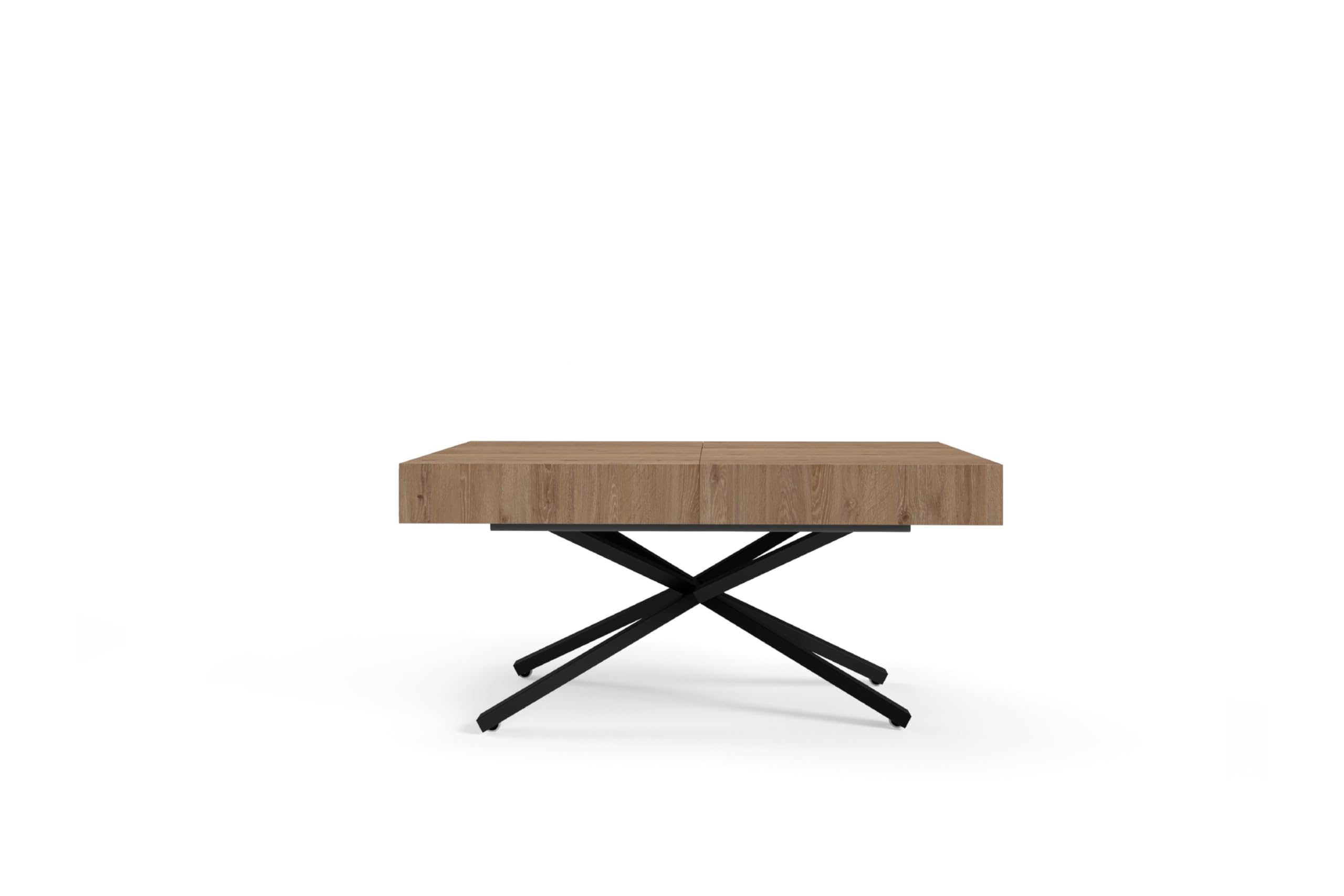 Tavolino Sena X allungabile, Altezza Regolabile, 120-200 cm, Truffle Brown