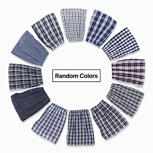 Jupitersecret Men's Woven Boxers Underwear Pack Cotton Boxer Shorts Assorted Colors #TOP3