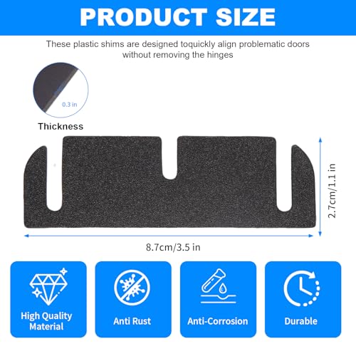 Image of Door Hinge Shims, Filling Gaps in Interior Doors Adjusting The Spacing to Align Them, Used to Solve Problems Such As Door Air Leakage, Can Be Trimmed,3.5 Inch (100, 3.5 Inch Hinge Shims)
