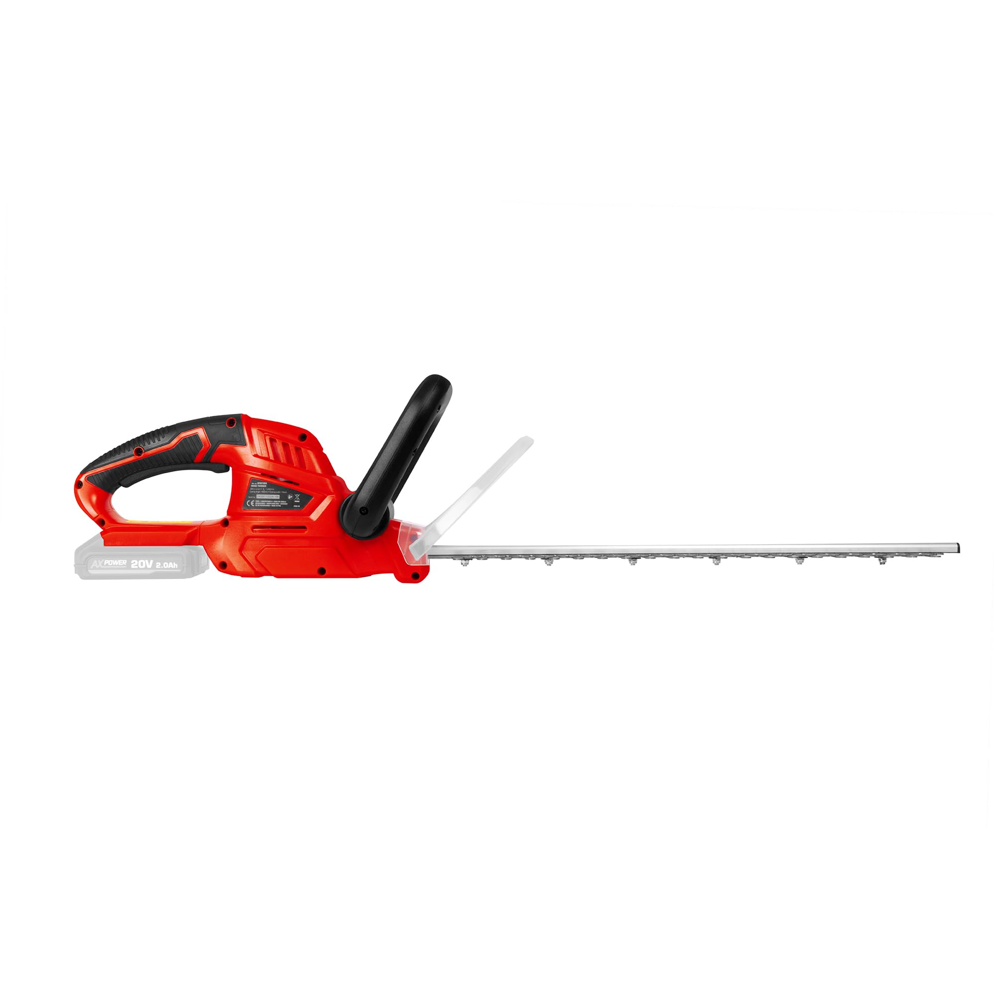 FERM Taille-Haie sans Fil 20V AX-Power – Lame 50 cm – Coupe Branches Jusqu’à 14 mm – Poignée Softgrip – Transparent Protection – Compatible Batteries 2.0/4.0Ah