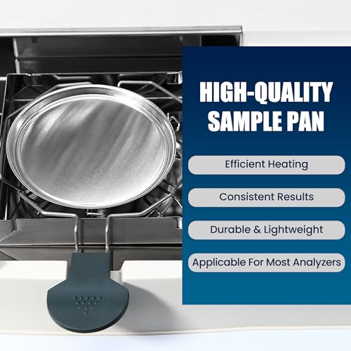 50 pcs aluminum sample pans 90mm weight scale tray disposable round lab trays fits moisture analyzer laboratory balance dish plate for moisture tester