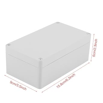Junction Box, Wiring Box 158 90 60mm ABS Connection Box White Enclosure Electrical Cable Box Instrument Proection Shell